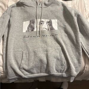 SHEIN Gray Graphic Hoodie